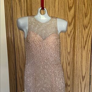 Sean Collection Blush Swirl Embellished Gown size 2